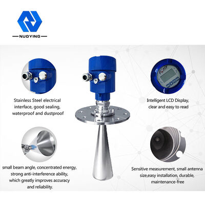 अच्छी कीमत सैनिटरी प्रकार के तरल भंडारण टैंक के लिए 26GHz रडार स्तर मीटर ऑनलाइन