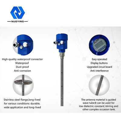 अच्छी कीमत 1.8GHz 6m गाइडेड वेव रडार लेवल मीटर 4-20mA/HART/Modbus आउटपुट और तरल स्तर माप के लिए समाक्षीय जांच के साथ ऑनलाइन