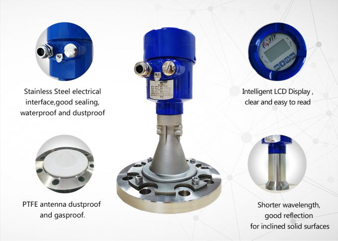सैनिटरी प्रकार के तरल भंडारण टैंक के लिए 26GHz रडार स्तर मीटर 1